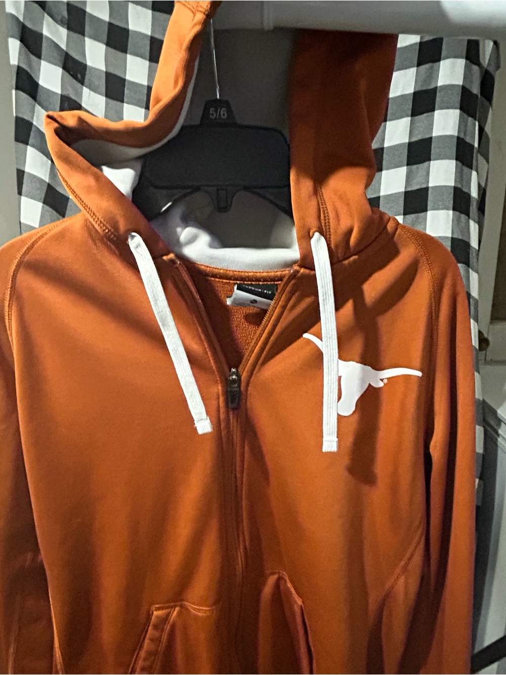 Nike Orange Full-Zip Hoodie with Texas longhorns Drawstrings and Logo